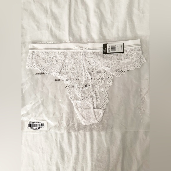 NWT Frederick’s of Hollywood 2 Pack Bundle Panties- Caroline in White and Purple - Picture 3 of 4